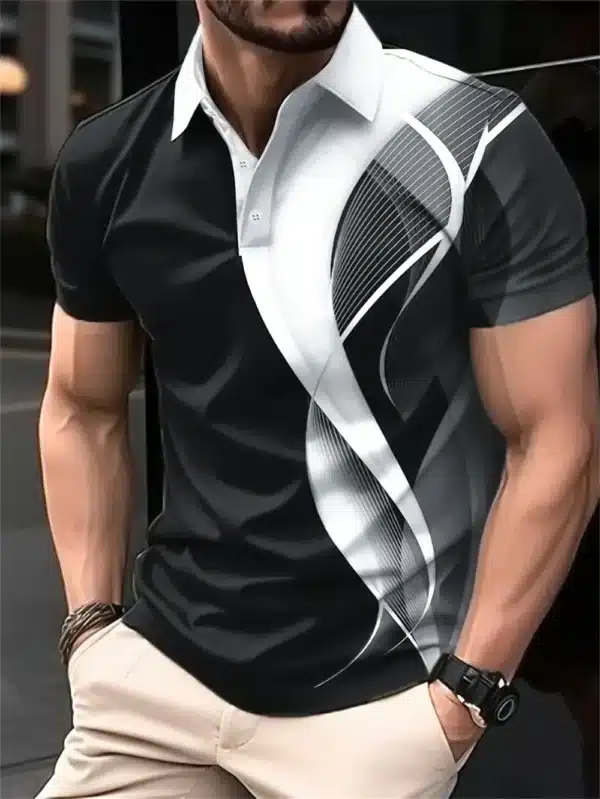 Breathable and Quick Drying Badminton Tennis Lapel Sports Short Sleeve Golf Jersey Summer Fashion Sports Casual Men's Polo Shirt - Image 7