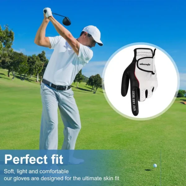 Rain-resistant Golf Glove Men's Golf Glove Left Hand Rain Grip All Weather Durable Breathable Non-slip Faux for Golfer for Wet - Image 2