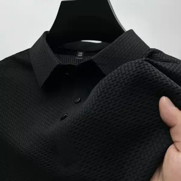Summer New Men's Short Sleeve T-shirt Cool and Breathable POLO Shirt Business Casual Sweat-absorbing Top - Image 9