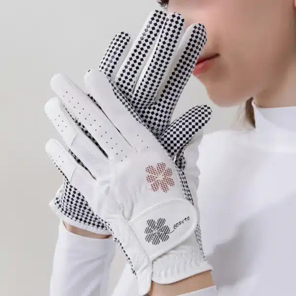 Golfist 1 Pair Ladies Left Right Hand Golf Gloves Women Anti-Slip Granules Golf Mittens Korean Style Breathable Elegant Gloves - Image 4