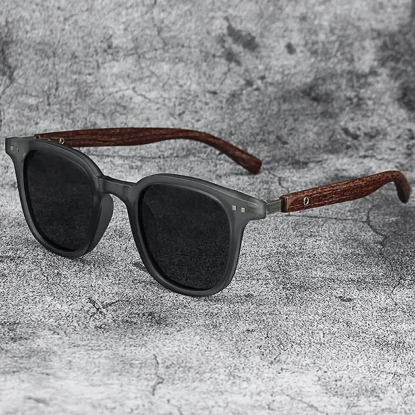Trendy Retro Wood Grain Sunglasses for Women and Men New Square Frame Sun Glasses UV Protection Cycling Eyewear Outdoor Street - Image 11