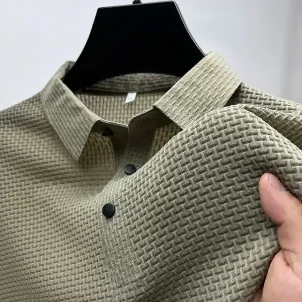 Summer New Men's Short Sleeve T-shirt Cool and Breathable POLO Shirt Business Casual Sweat-absorbing Top - Image 11