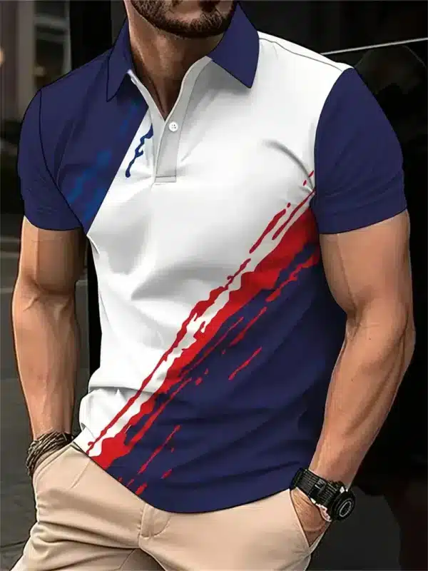 Breathable and Quick Drying Badminton Tennis Lapel Sports Short Sleeve Golf Jersey Summer Fashion Sports Casual Men's Polo Shirt - Image 8