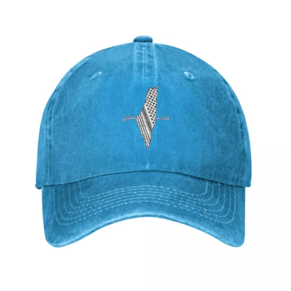 Vintage Keffiyeh Palestine Map Arabic Palestinian Flag Baseball Caps Distressed Denim Headwear Outdoor Golf Adjustable Hat - Image 11