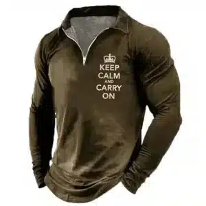 Men T-shirt Collar Polo Golf Letter Plain Turndown 3d Print Pattern Crown Street Long Sleeve Zipper Luxury Men's Clothing Spring