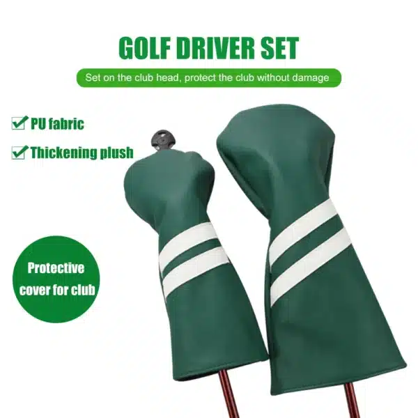 Golf Club Covers Set of 3 Pieces,Driver Headcover,for 1Driver(460cc) 2 Fairway Woods Size,with Rotating Number Plate - Image 3