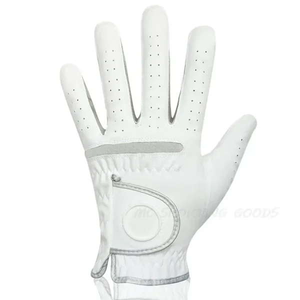 1pc Men's Golf Glove Micro Soft Fabric Breathable Golf Gloves With Magnetic  Marker Replaceable White Glove - Image 3