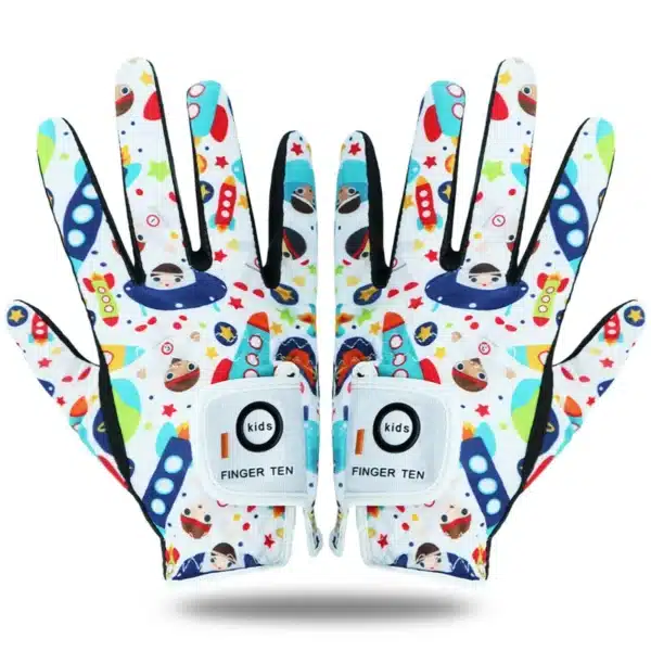 1 Pair Junior Kids Youth Toddler Golf Gloves Boys Girls Breathable Comfortable for Left Hand Right Hand