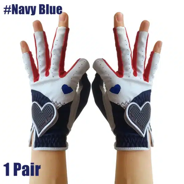 Golf Glove Women Ladies Pair Cool Leather Both Hand Summer Floral Colorful Breathable for Non Slip Gloves 1 Pair - Image 8