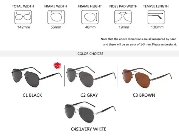 Sunglasses Men  Polarized Fashion Classic Pilot Sun Glasses Fishing Driving Goggles Shades For Women Oculos - Image 5