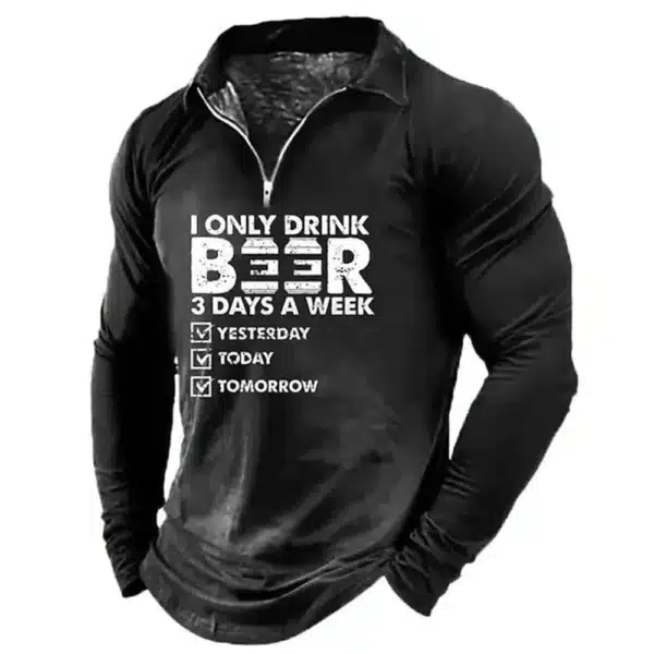 Men T-shirt Collar Polo Golf Letter Plain Turndown 3d Print Pattern Crown Street Long Sleeve Zipper Luxury Men's Clothing Spring - Image 18