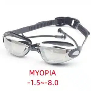 Adult Myopia Swimming Goggles Earplug Professional Pool Glasses Anti Fog Men Women Optical Waterproof Eyewear  Diopter