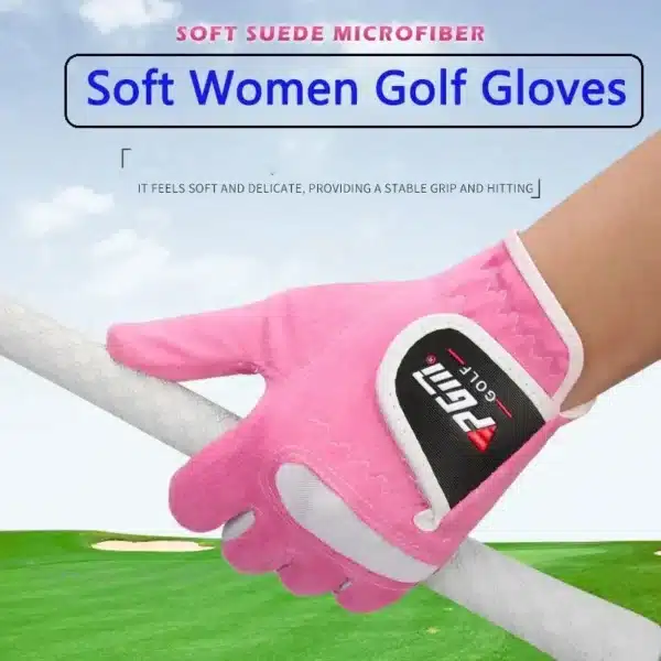 PGM 1 Pair Women's Soft Golf Gloves Ladies Left and Right Breathable Golf Mitten Female Elastic Microfiber Cloth Sports Gloves - Image 3