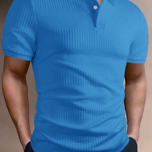 Men's Solid Short Sleeve Golf T-shirt For Summer Outdoor Business - Image 16