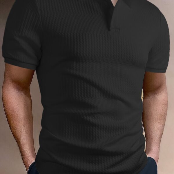 Men's Solid Short Sleeve Golf T-shirt For Summer Outdoor Business - Image 12