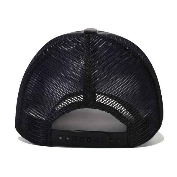 Vintage Washed Unisex Breathable Baseball Cap - Distressed Mesh Trucker Hats for Women & Men with Adjustable Strap and Golf Sun Protection - Unique Shit Show Printed Design - Image 4