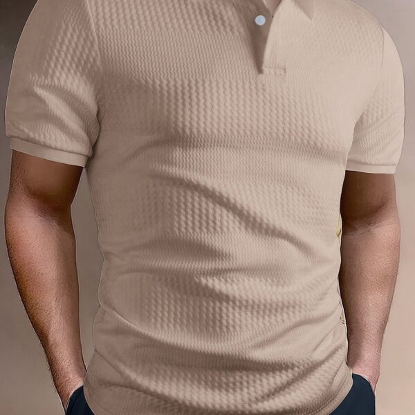 Men's Solid Short Sleeve Golf T-shirt For Summer Outdoor Business - Image 15