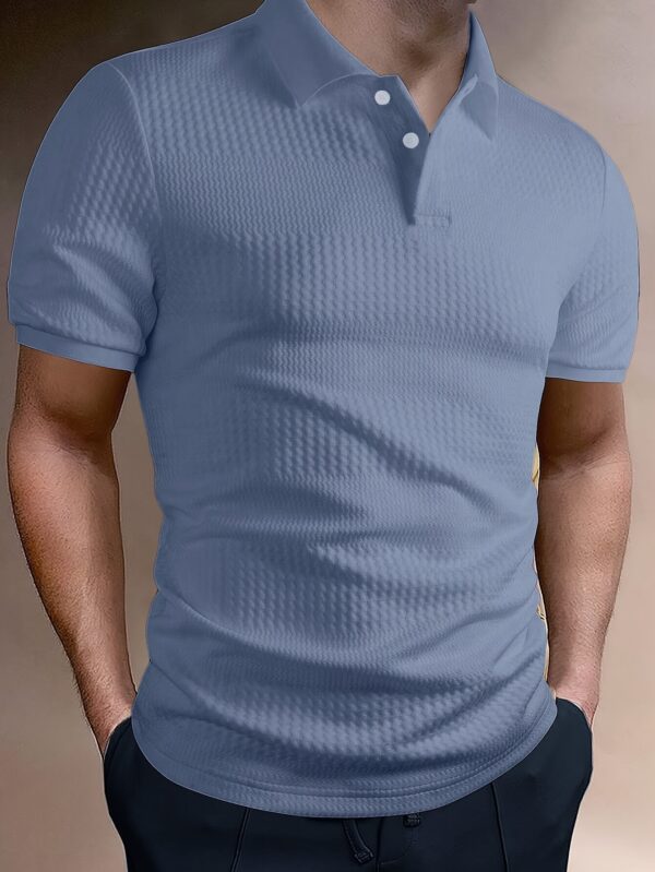 Men's Solid Short Sleeve Golf T-shirt For Summer Outdoor Business - Image 4